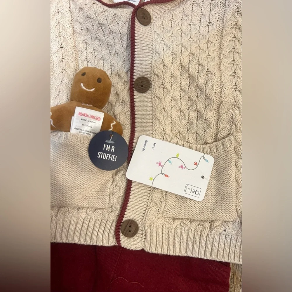 Tommy Bahama size 12 months button sweater & pants 2 piece set NWT